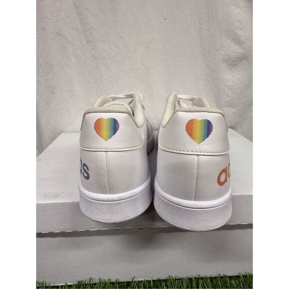 Adidas Grand Court Pride White Rainbow Men’s size 6.5 women’s size 8 - Picture 5 of 7